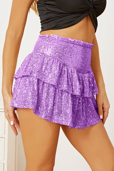 Radiant Allure Layered Mini Sequin Skirt #Firefly Lane Boutique1