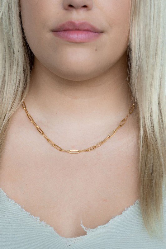 Radiant Connection Gold Paperclip Necklace #Firefly Lane Boutique1