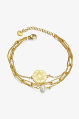 Radiant Wealth Gold Coin Bracelet #Firefly Lane Boutique1