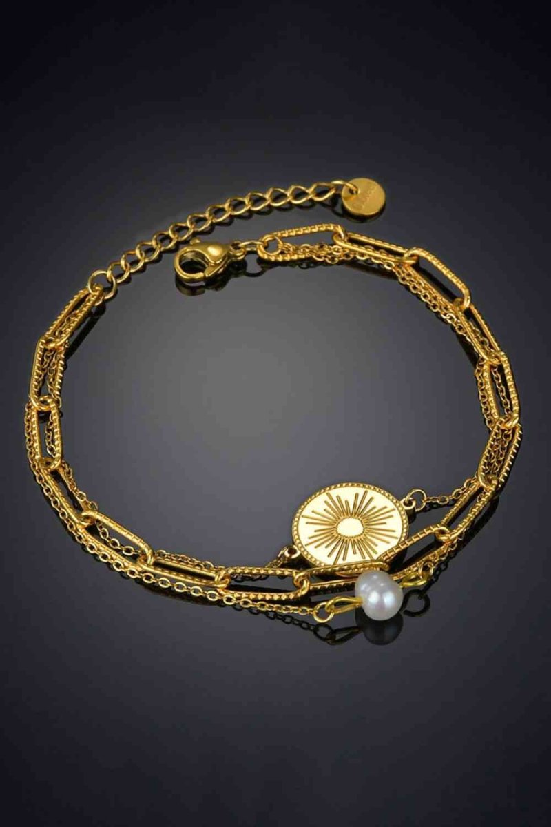Radiant Wealth Gold Coin Bracelet #Firefly Lane Boutique1