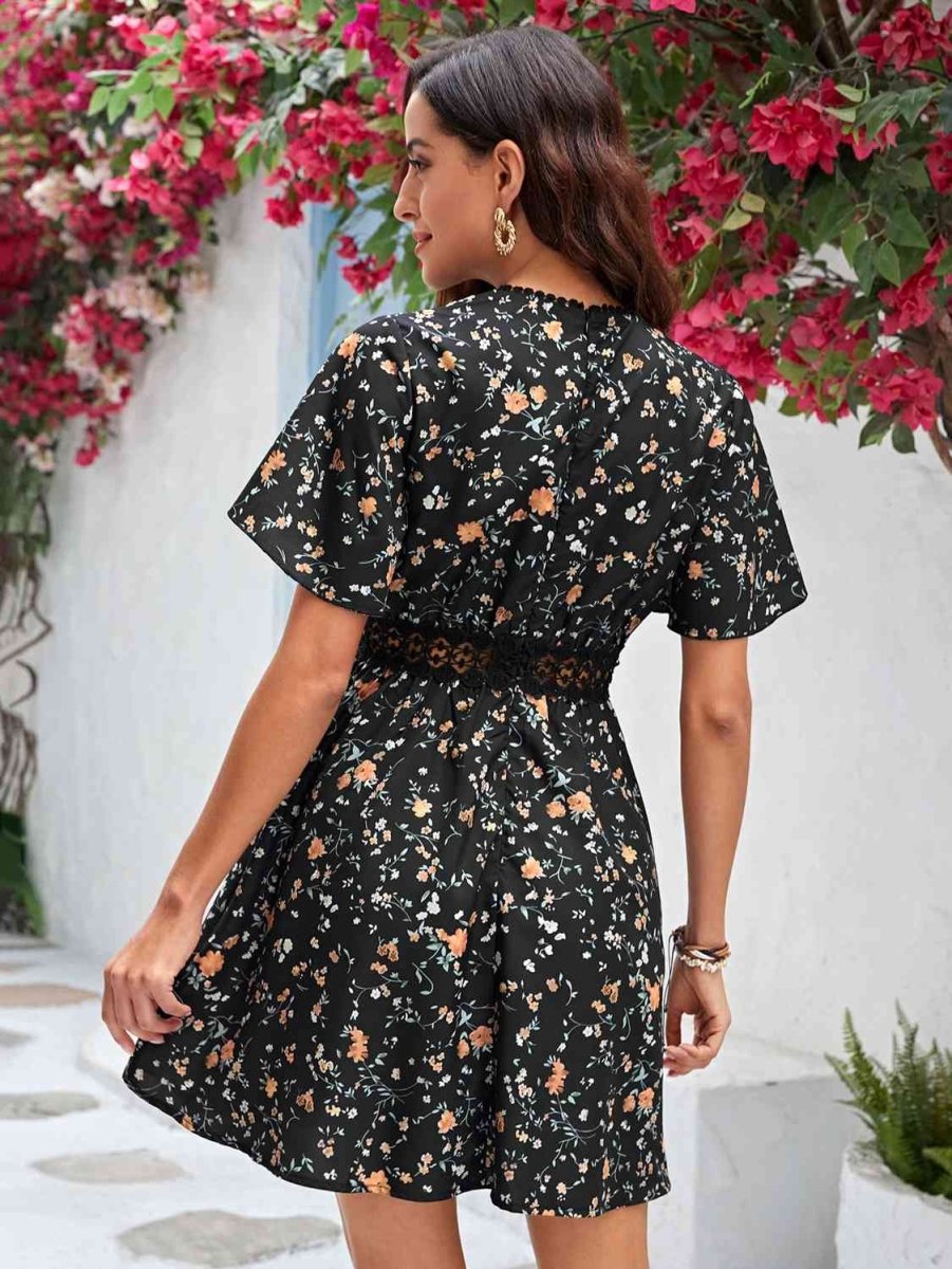 Remember Always Mini Black Floral Dress #Firefly Lane Boutique1