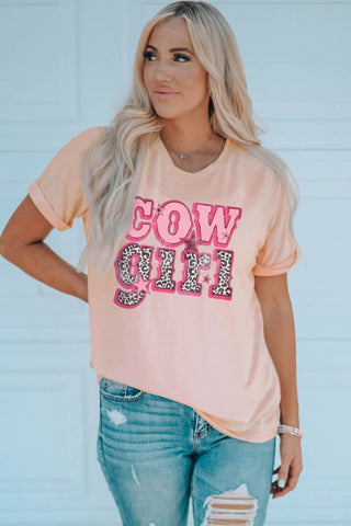 Rodeo Ready Pink Cowgirl Shirt - Graphic Lettering Short Sleeve T shirt with a crew neck.  #Firefly Lane Boutique1