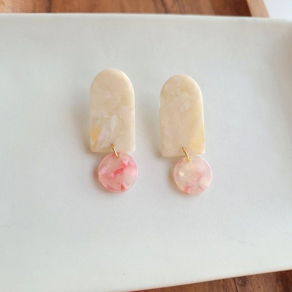 Rory Cream & Coral Earrings #Firefly Lane Boutique1