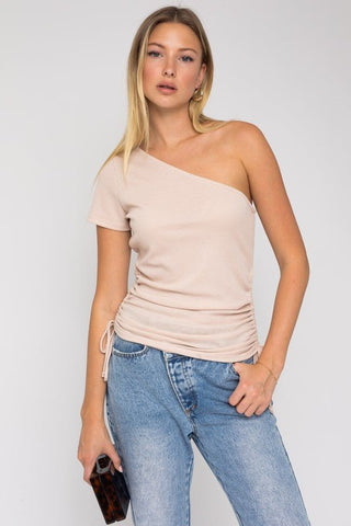 Ruched & Ready Summer Cold Shoulder Top #Firefly Lane Boutique1