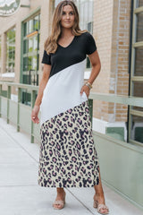 Runaway Leopard Color Block Maxi Dress #Firefly Lane Boutique1