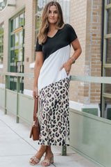 Runaway Leopard Color Block Maxi Dress #Firefly Lane Boutique1