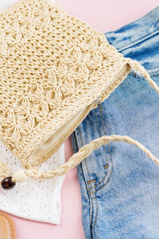 Sandy Toes Straw Crossbody Bag #Firefly Lane Boutique1