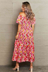 Secrete Garden Floral Off Shoulder Maxi Dress #Firefly Lane Boutique1