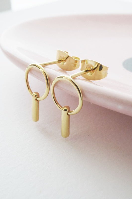 Secrete Treasure Gold Link Bar Earrings #Firefly Lane Boutique1