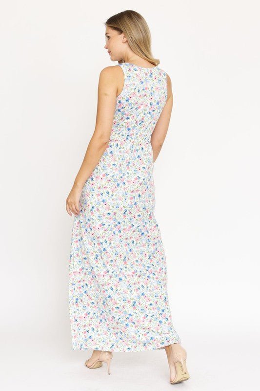 Seeking Summer White Floral Maxi Dres #Firefly Lane Boutique1
