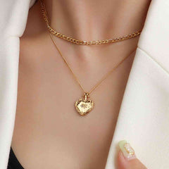 Shallow Love 18k Melted Golden Heart Necklace #Firefly Lane Boutique1