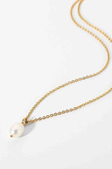 Singular Freshwater Gold Pearl Necklace #Firefly Lane Boutique1