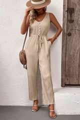 Sleeveless Jumpsuit with Pockets #Firefly Lane Boutique1