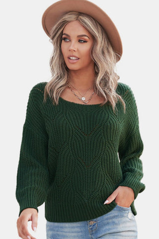 Slouchy Sweater Drop Shoulder -Womens sweaters that are casual chic.  Trendy Sweaters green sweater #Firefly Lane Boutique1