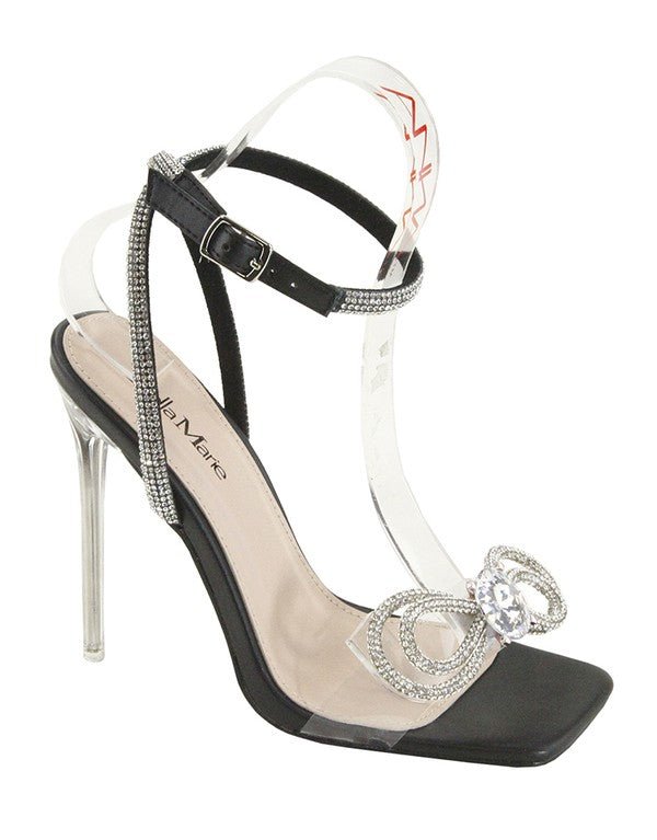 Sparkling Jewels High Heel Sandals with Rhinestone and Bows #Firefly Lane Boutique1