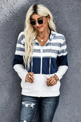 Striped Serenity Curved Hem Hoodie #Firefly Lane Boutique1