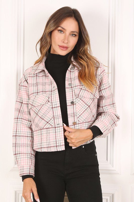 Styling For Tomorrow Crop Plaid Shacket #Firefly Lane Boutique1