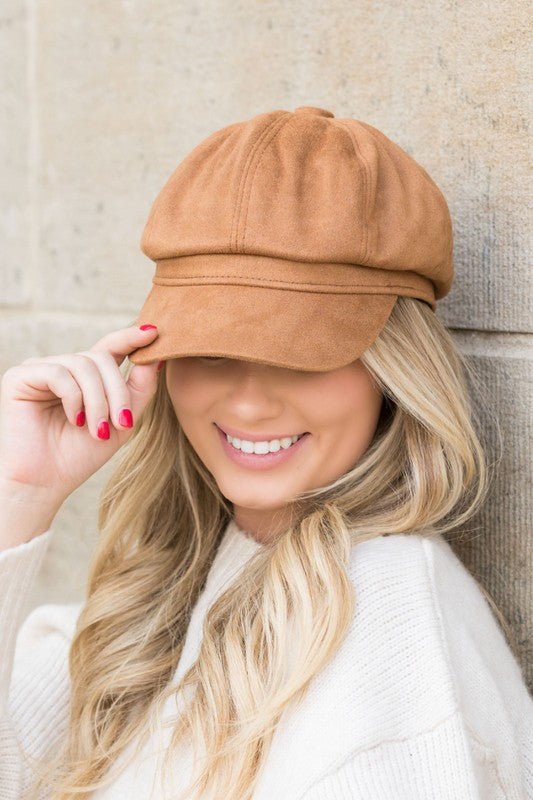 Suede Newsboy Cap #Firefly Lane Boutique1