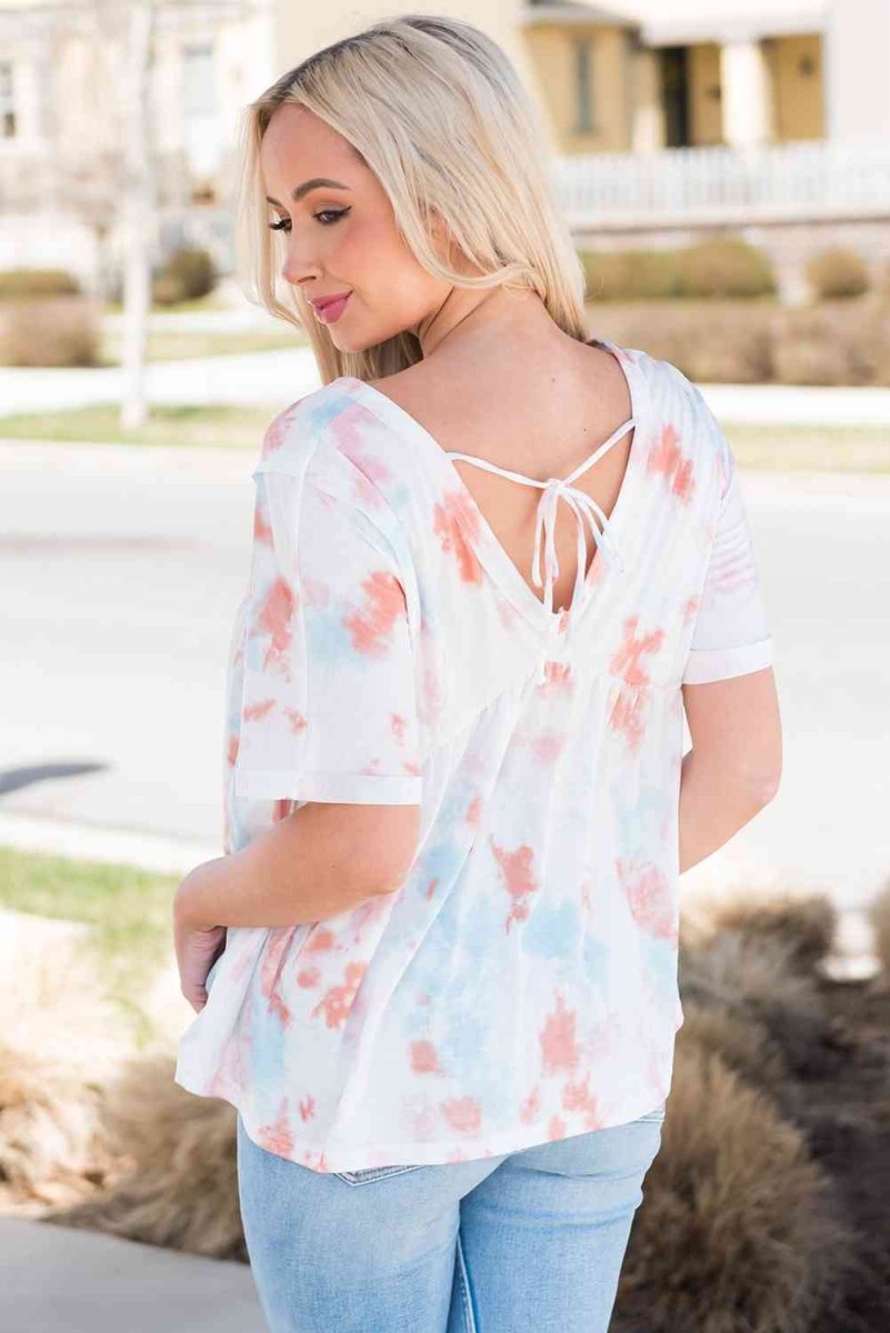 Summer Blossom Short Sleeve Blouse #Firefly Lane Boutique1