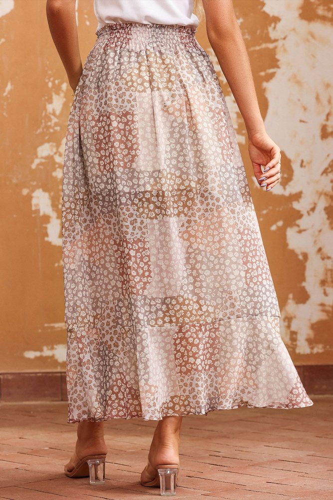 Summer Diary Boho Floral Drawstring Maxi Skirt #Firefly Lane Boutique1