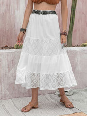 Summer Serenity Lace White Maxi Skirt #Firefly Lane Boutique1