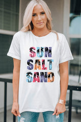 Sun Salt and Sand Womens White Graphic T-Shirt #Firefly Lane Boutique1