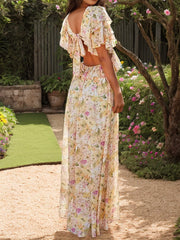 Sunbeam Whisper Yellow Floral Maxi Dress #Firefly Lane Boutique1