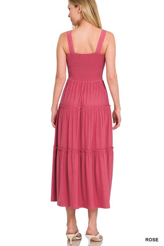 Sunny Escape Tiered Midi Dress #Firefly Lane Boutique1