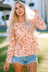 Sunset Petals Floral Long Sleeve Top #Firefly Lane Boutique1