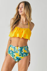 Sunshine Splash Ruffle Bikini Top and Printed Bottoms #Firefly Lane Boutique1