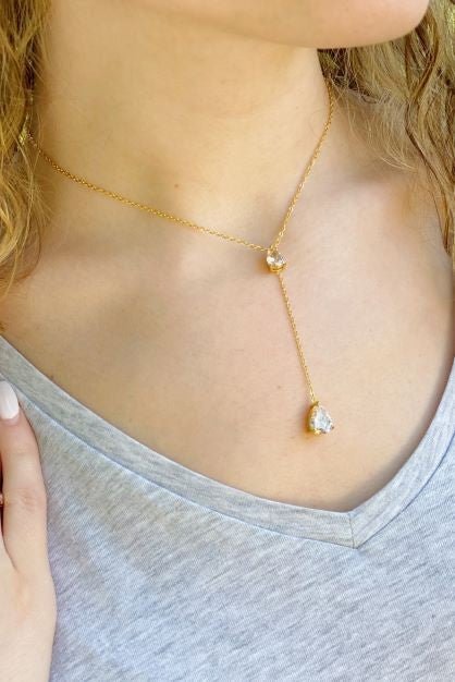 Superior Shine Tear Drop Cubic Zirconia Necklace #Firefly Lane Boutique1