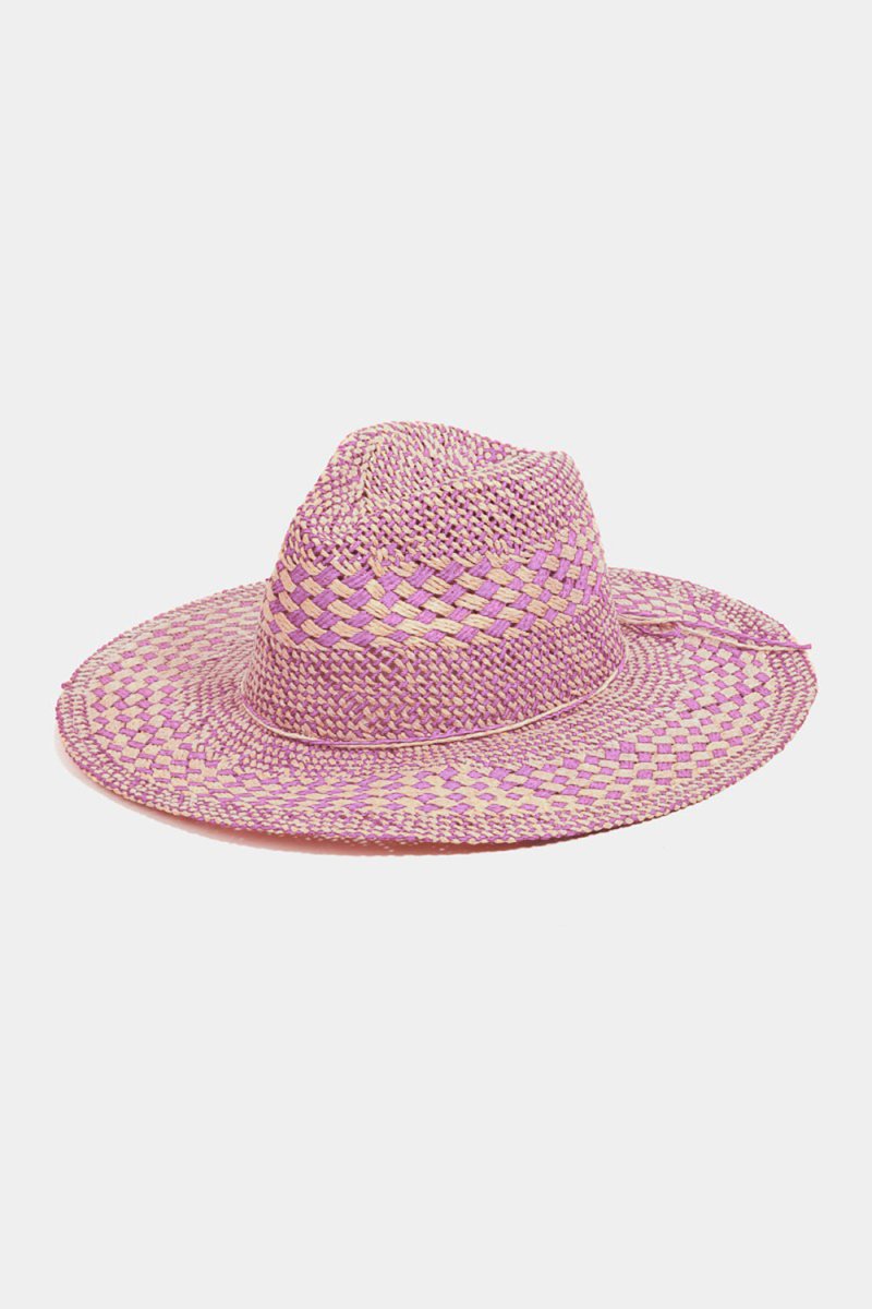 Sweet Peony Checkered Pink Straw Hat #Firefly Lane Boutique1