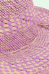 Sweet Peony Checkered Pink Straw Hat #Firefly Lane Boutique1
