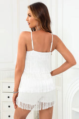 Swing and Sway White Fringe Romper #Firefly Lane Boutique1