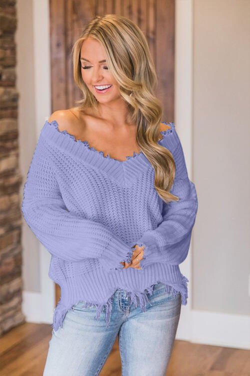 Tatter Knit Distressed Sweater #Firefly Lane Boutique1