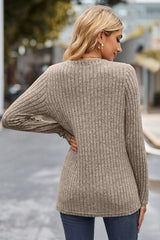 Texture Treasure Sweater With Button Shirt #Firefly Lane Boutique1