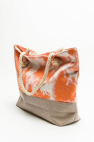 Tie Dye Oversized Beach Bags - orange tie dye tote bag it’s rope handles. #Firefly Lane Boutique1