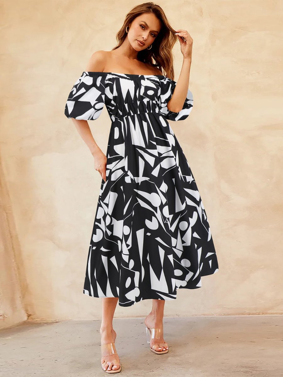 Tropical Hideaway Maxi Floral Off The Shoulder Dress #Firefly Lane Boutique1