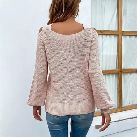 Twisted Bliss Crisscross Off The Shoulder Sweater #Firefly Lane Boutique1