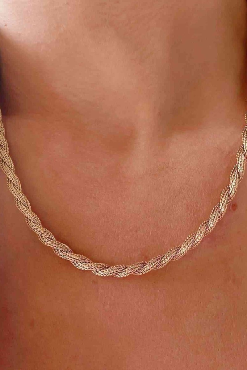 Twisted Stainless Steel Rope Chain Necklace #Firefly Lane Boutique1