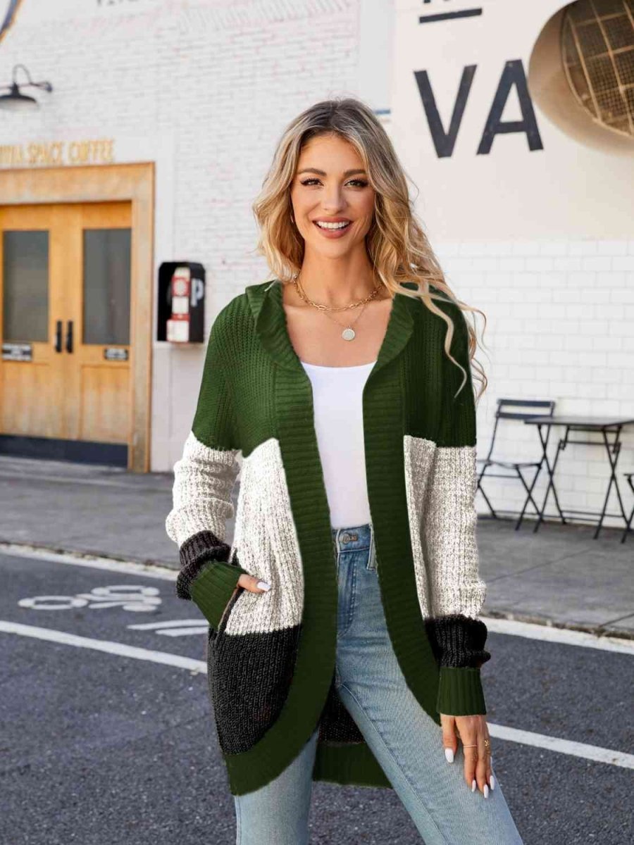 Unveil Your Style Color Block Hooded Cardigan #Firefly Lane Boutique1