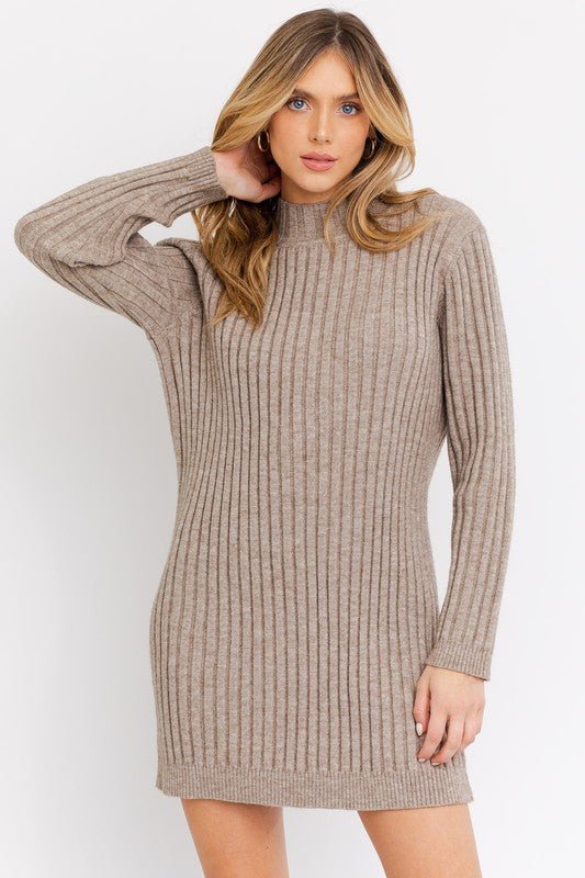 Warmth and Style Turtleneck Mini Sweater Dress #Firefly Lane Boutique1