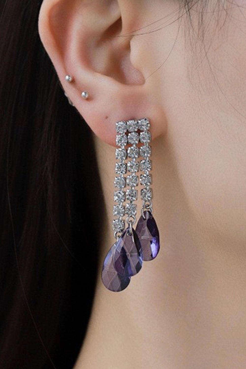 Whenever You Smile Purple Drop Earring #Firefly Lane Boutique1