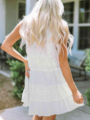 Whispering Clouds White Mini Dress #Firefly Lane Boutique1