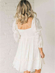 White Babydoll Mini Dress #Firefly Lane Boutique1