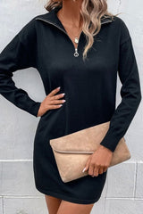 Wish More Quarter-Zip Sweater Dress #Firefly Lane Boutique1