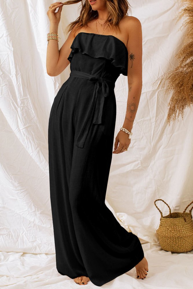 Your Fresh Obsession Black Strapless Jumpsuit #Firefly Lane Boutique1