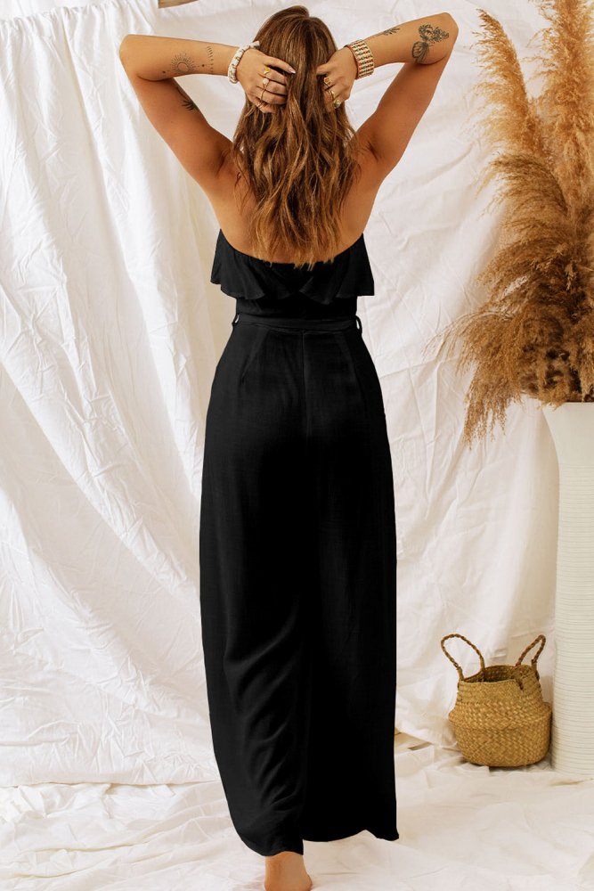 Your Fresh Obsession Black Strapless Jumpsuit #Firefly Lane Boutique1